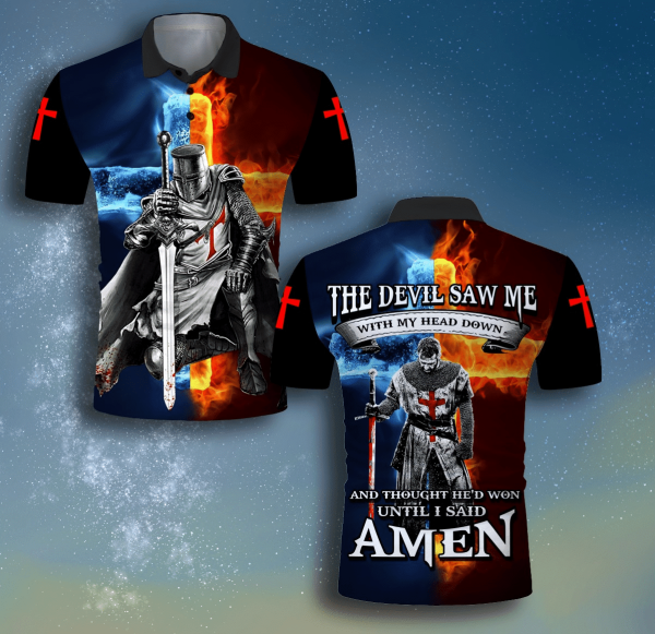 The Devil Saw Me With My Head Down Satan Knight Templar Hawaiian Shirt Jezsport.com