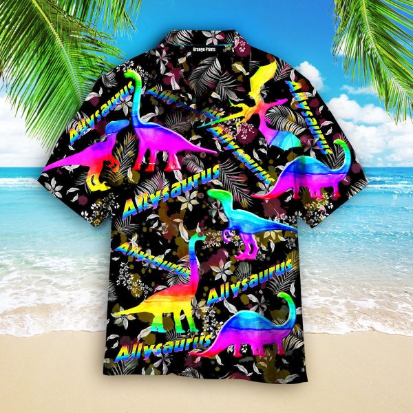 LGBT Allysaurus Pride Hawaiian Shirts For Men Women Jezsport.com