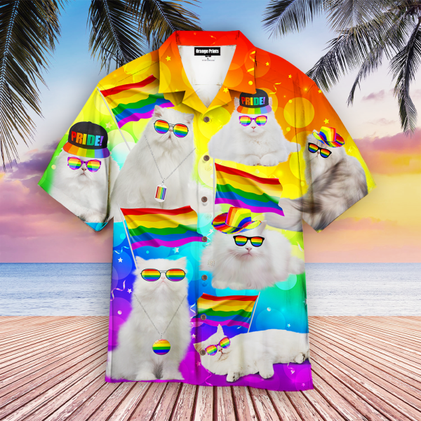 LGBT Happy Cats Pride Month Hawaiian Shirts For Men & Women Jezsport.com