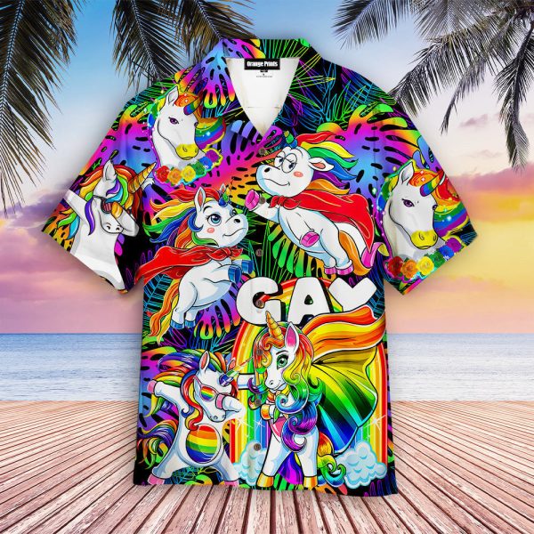 LGBT Unicorns Gay With Pride Month Hawaiian Shirts For Men Women Jezsport.com