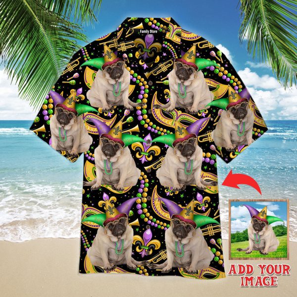 Custom Dog Grumpy Dog Mardi Gras Fat Hawaiian Shirt Jezsport.com