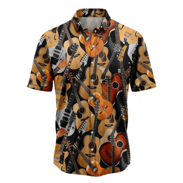 Guitar Pattern Awesome Hawaiian Shirt Summer Gift For Men Jezsport.com