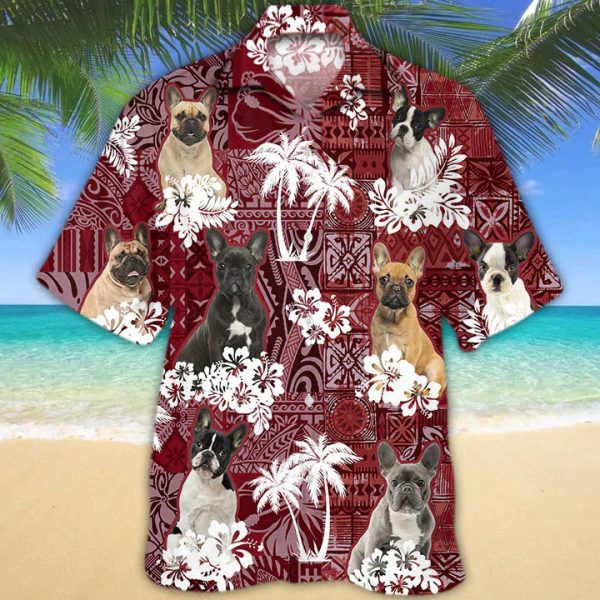 French Bulldog Red - Gift for Dog Lover - Hawaiian Shirts Jezsport.com