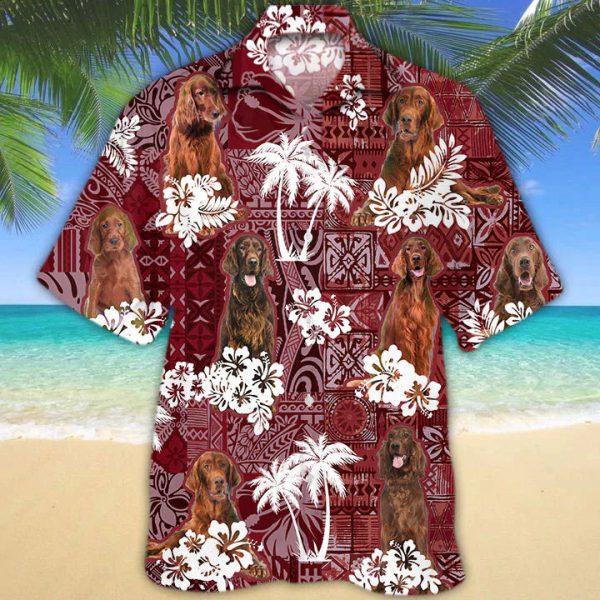 Irish Setter Red - Gift For Dog Lover- Hawaiian Shirt Jezsport.com