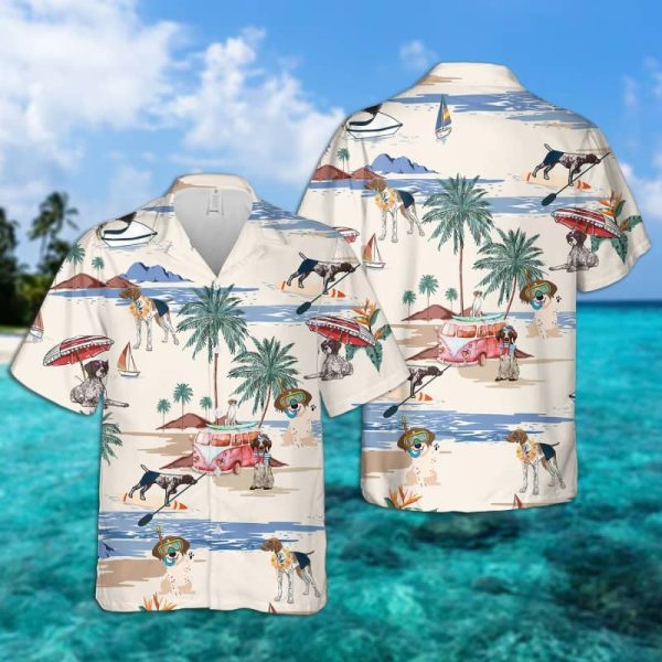 German Shorthaired Pointer Hawaiian Shirt Jezsport.com