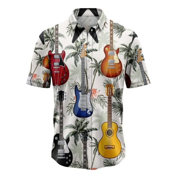 Guitar Tropical Vintage Summer Gift, Hawaiian Shirts For Men Women Jezsport.com