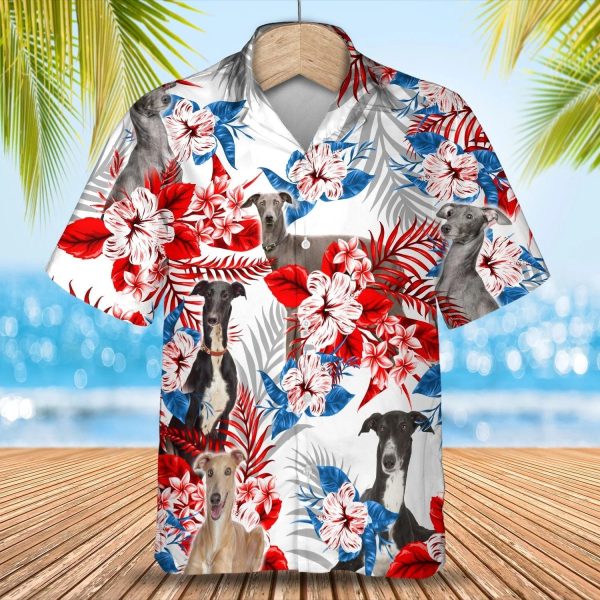 Greyhound Floral Tropical Pattern - Gift for Summer - Hawaiian Shirt Jezsport.com