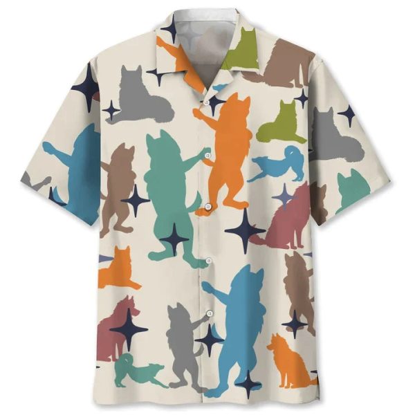 Husky Vintage Summer Gift For Dog Lovers Hawaiian Shirt Jezsport.com