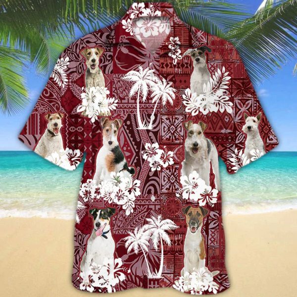 Fox Terrier Red Gift For Dog Lover Summer Hawaiian Shirts Jezsport.com