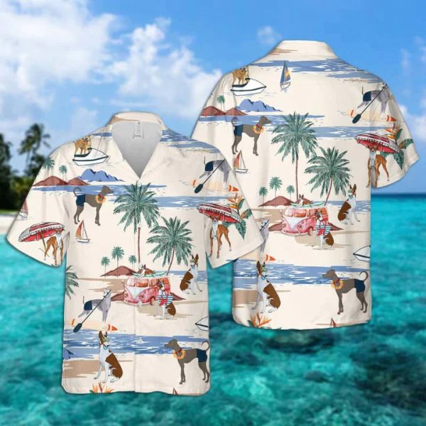 Greyhound Summer Beach Hawaiian Shirt Jezsport.com