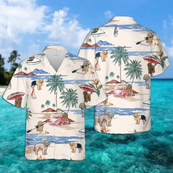 Goldendoodle Summer Beach Hawaiian Shirt For Men Jezsport.com