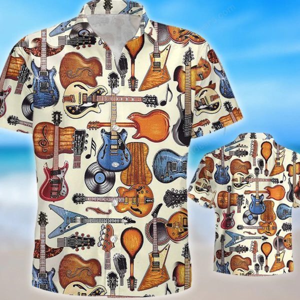 Guitar Bling - Summer Gift - Hawaiian Shirt Jezsport.com