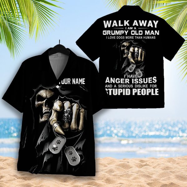 Walk Away Grumpy Old Man I Love Dogs More All Hawaiian Shirt Jezsport.com