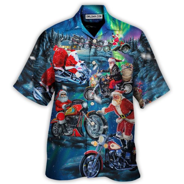 Christmas Santa Biker Crazy Driving - Hawaiian Shirt Jezsport.com