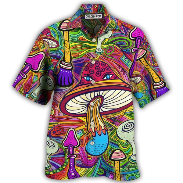 Hippie Mushroom Hypnotizing - Hawaiian Shirt Jezsport.com