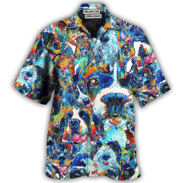 Dog Lover Delight Art Style - Hawaiian Shirt Jezsport.com