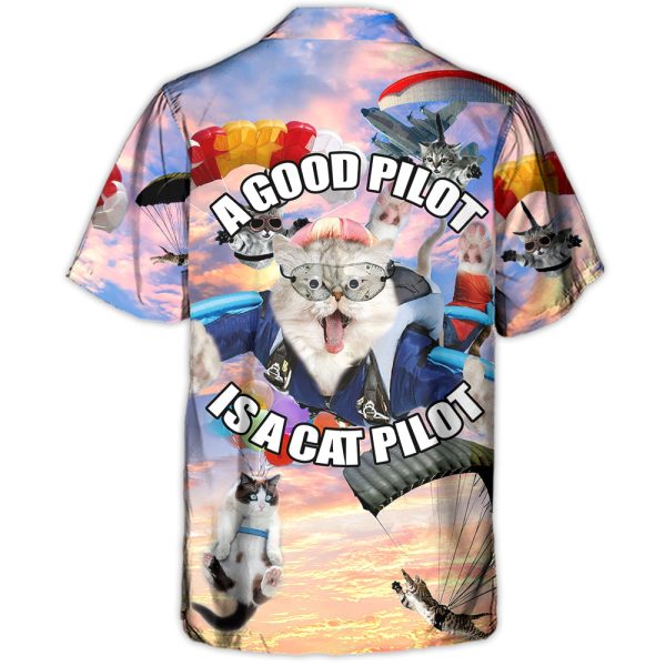 Parasailing A Good Pilot Is A Cat Pilot - Hawaiian Shirt Jezsport.com