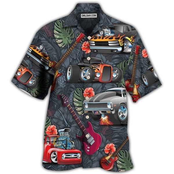 Hot Rod Guitar I Like Hot Rods And Guitars - Hawaiian Shirt Jezsport.com