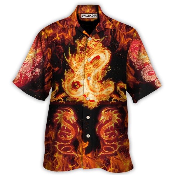 Dragon And Fireball Madness - Hawaiian Shirt Jezsport.com