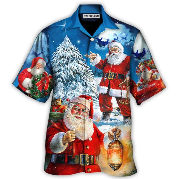 Christmas Santa Claus Story Nights Christmas Is Coming Painting Style - Hawaiian Shirt Jezsport.com