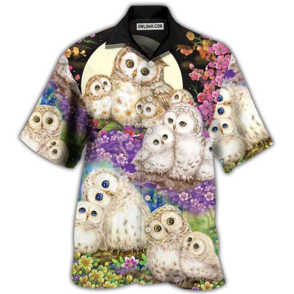 Owl Family And Flowers - Hawaiian Shirt Jezsport.com