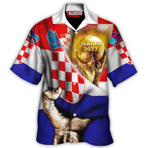 World Cup Qatar 2022 Croatia Will Be The Champion Flag Vintage - Hawaiian Shirt Jezsport.com