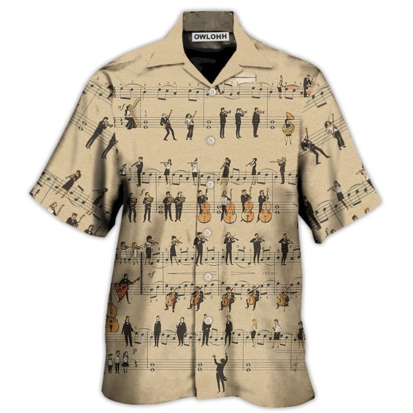 Music Note Retro Music Lover - Hawaiian Shirt Jezsport.com