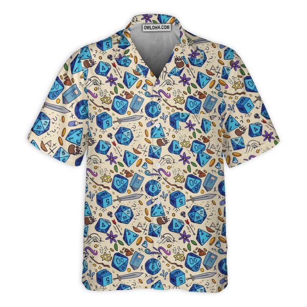 DnD Dice Sword Pattern Small - Hawaiian Shirt Jezsport.com