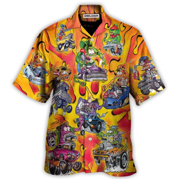 Hot Rod Vintage Racing Savage Burn Energy - Hawaiian Shirt Jezsport.com