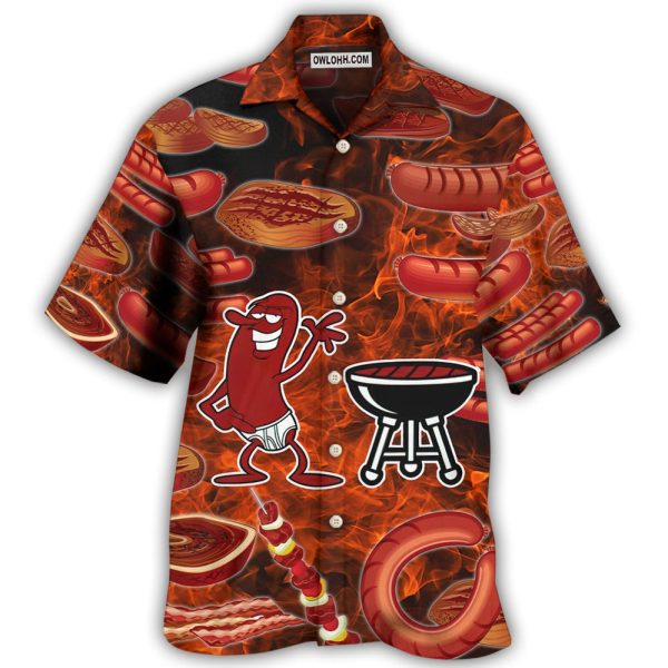 Food Sausage It's Not A Party - Hawaiian Shirt Jezsport.com