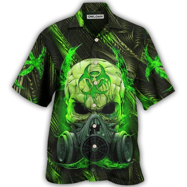 Skull Mask Green Lighting - Hawaiian Shirt Jezsport.com