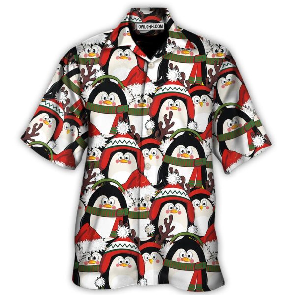 Christmas Penguin Cute Christmas Holiday - Hawaiian Shirt Jezsport.com