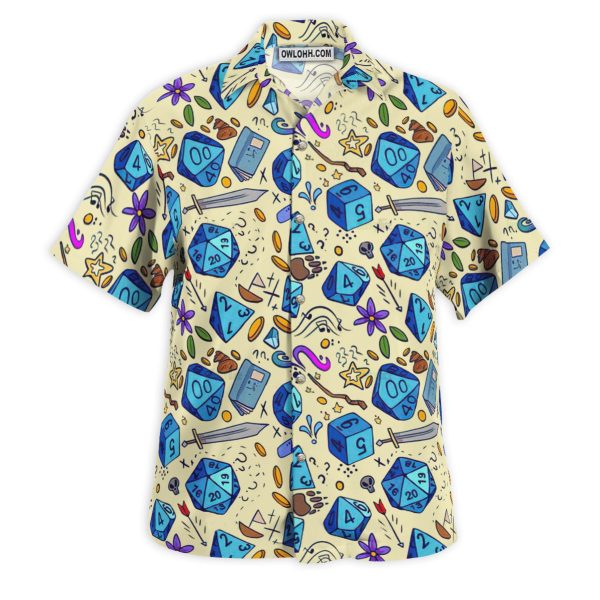 DnD Dice Sword Vintage Style - Hawaiian Shirt Jezsport.com