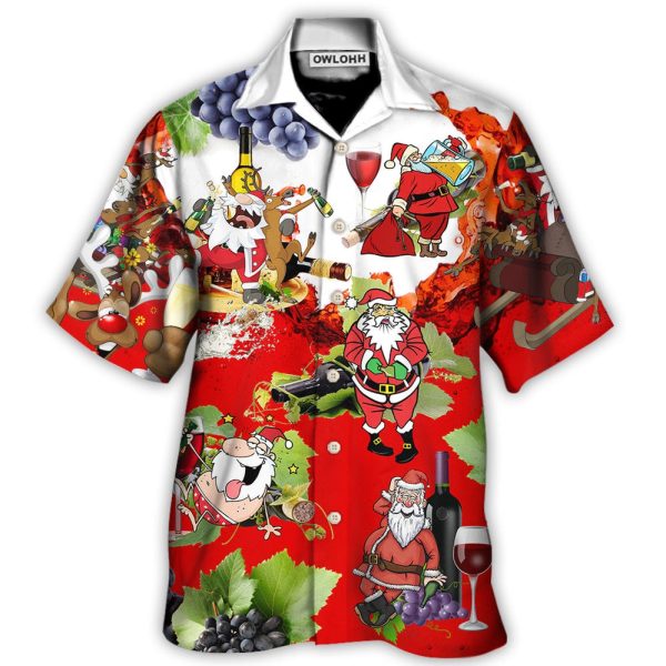 Christmas Santa Get Drunk At Christmas Party - Hawaiian Shirt Jezsport.com