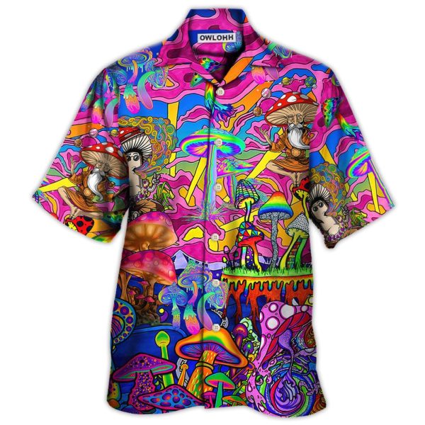 Hippie Magic Trippy Mushroom Awesome - Hawaiian Shirt Jezsport.com