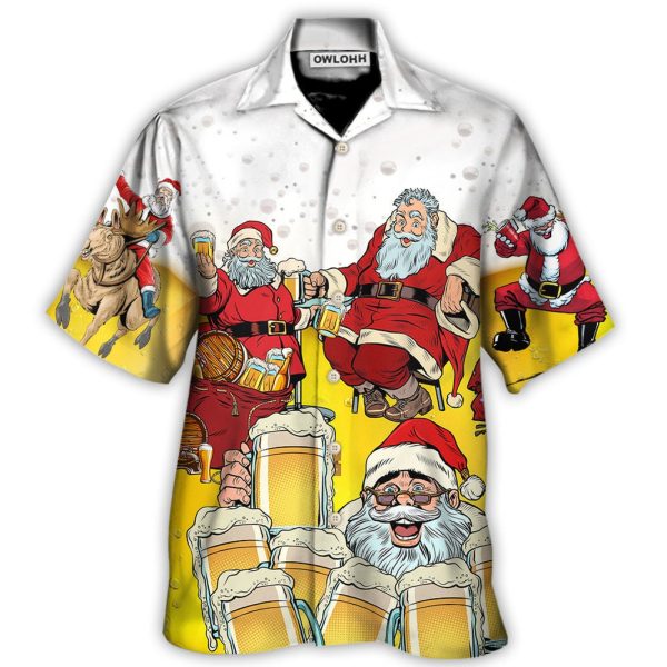 Christmas Santa I Want More Beer - Hawaiian Shirt Jezsport.com