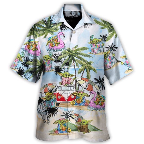 SW Cartoon Baby Yoda So Cool - Hawaiian Shirt Jezsport.com