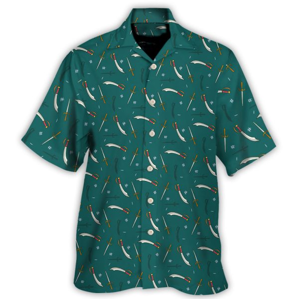 DnD Masters Of Swords Pattern - Hawaiian Shirt Jezsport.com