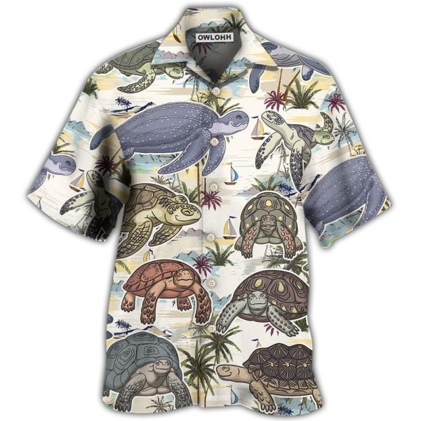 Turtle And Tropical Beach - Hawaiian Shirt Jezsport.com