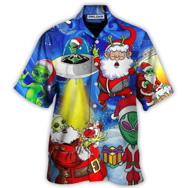 Christmas Santa Is An Alien Magic Night Funny - Hawaiian Shirt Jezsport.com