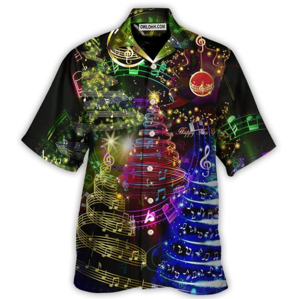 Christmas Tree Music Happiness - Hawaiian Shirt Jezsport.com