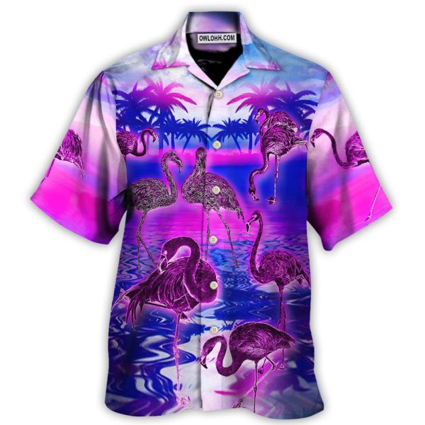 Flamingo - Be A Flamingo In A Flock Of Pigeons - Hawaiian Shirt Jezsport.com