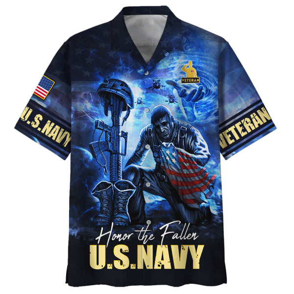 Honor The Fallen U.S.Navy Veteran Hawaiian Shirt Jezsport.com