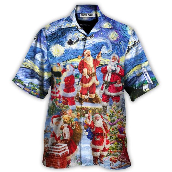 Christmas Santa Snow Night Merry Xmas - Hawaiian Shirt Jezsport.com