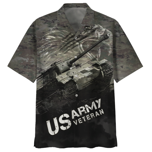 Us Army Veteran Tank Hawaiian Shirt Jezsport.com