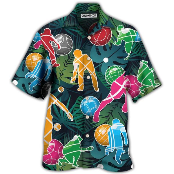 Bocce Ball Tropical Colorful Ball Games - Hawaiian Shirt Jezsport.com