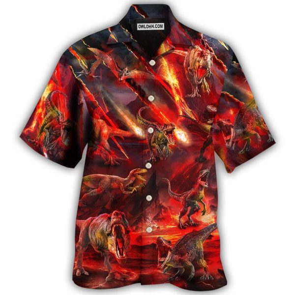 Jurassic Park Dinosaur Meteorite Rain Cool Style - Hawaiian Shirt Jezsport.com