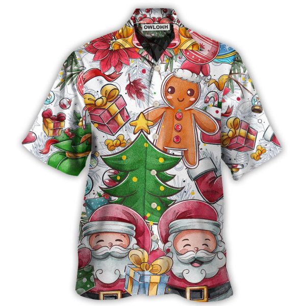 Christmas Santa Cutie Winter Snowman Gingerbread - Hawaiian Shirt Jezsport.com