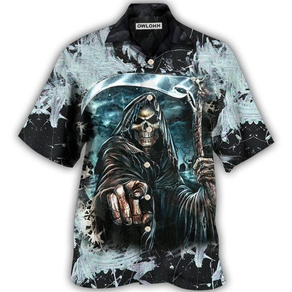 Skull Dark Death Scythe - Hawaiian Shirt Jezsport.com