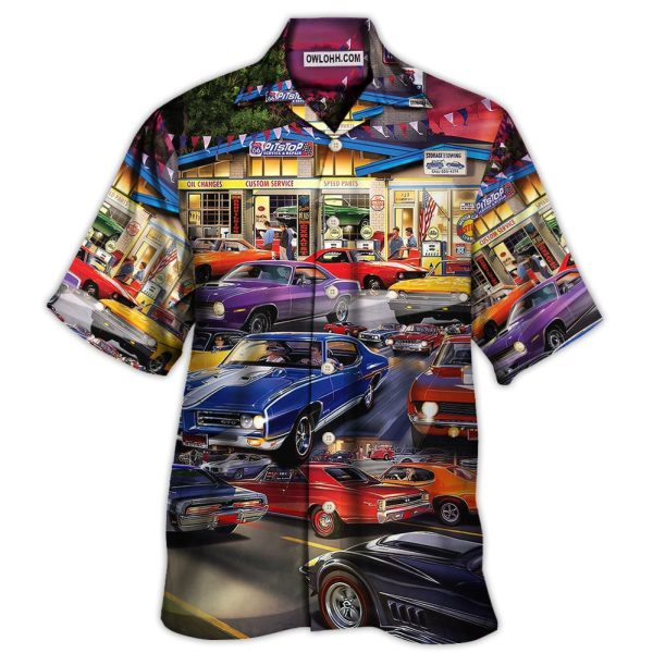 Car Classic Muscle Car Service - Hawaiian Shirt Jezsport.com